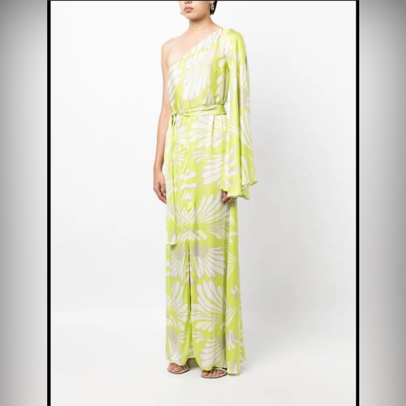 Alexis lio abstract-print long dress small - Picture 2 of 8